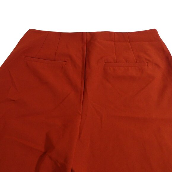 Eloquii Wide Leg Cropped Pants Women Size 16 Rust Brown Side Zipper Pockets NEW - Picture 5 of 10